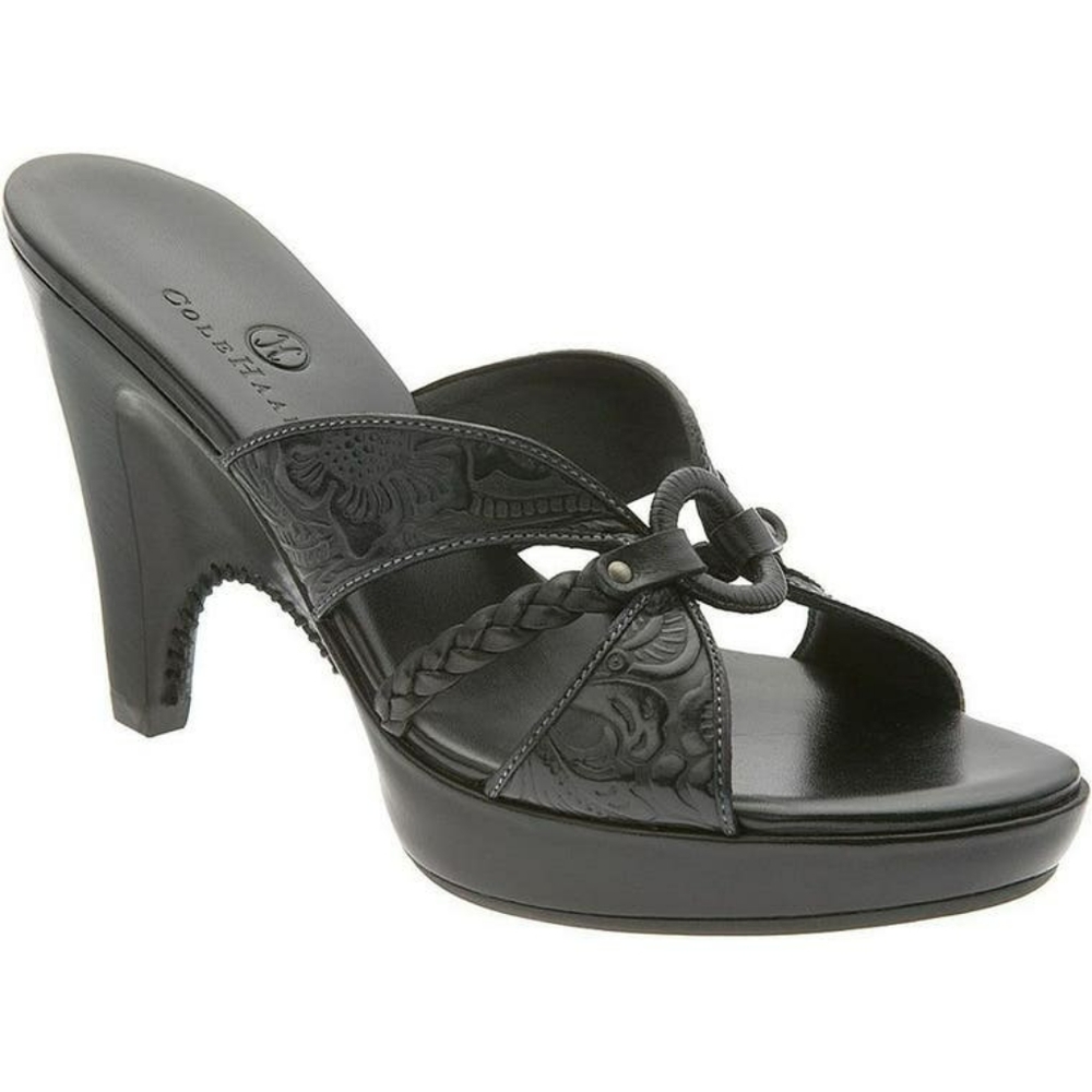 Cole Haan Kenna Slides Black Leather | Sz 8.5